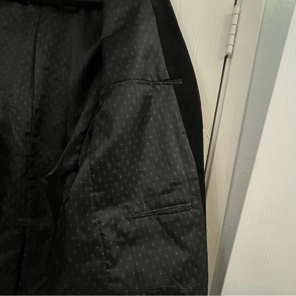 H&M Mens Black Blazer Sport Coat Two Button Jacket Corduroy Casual Suits Sz 44 - Picture 10 of 12